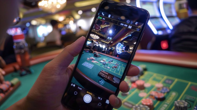 Filipino user browsing 3djili on a smartphone showing local sports and game categories